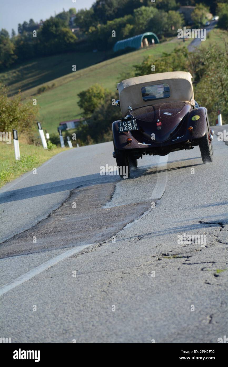 san marino , san marino - sett. 16 : FIAT 514 MM 1930 in coppa nuvolari vecchia racing car Foto Stock