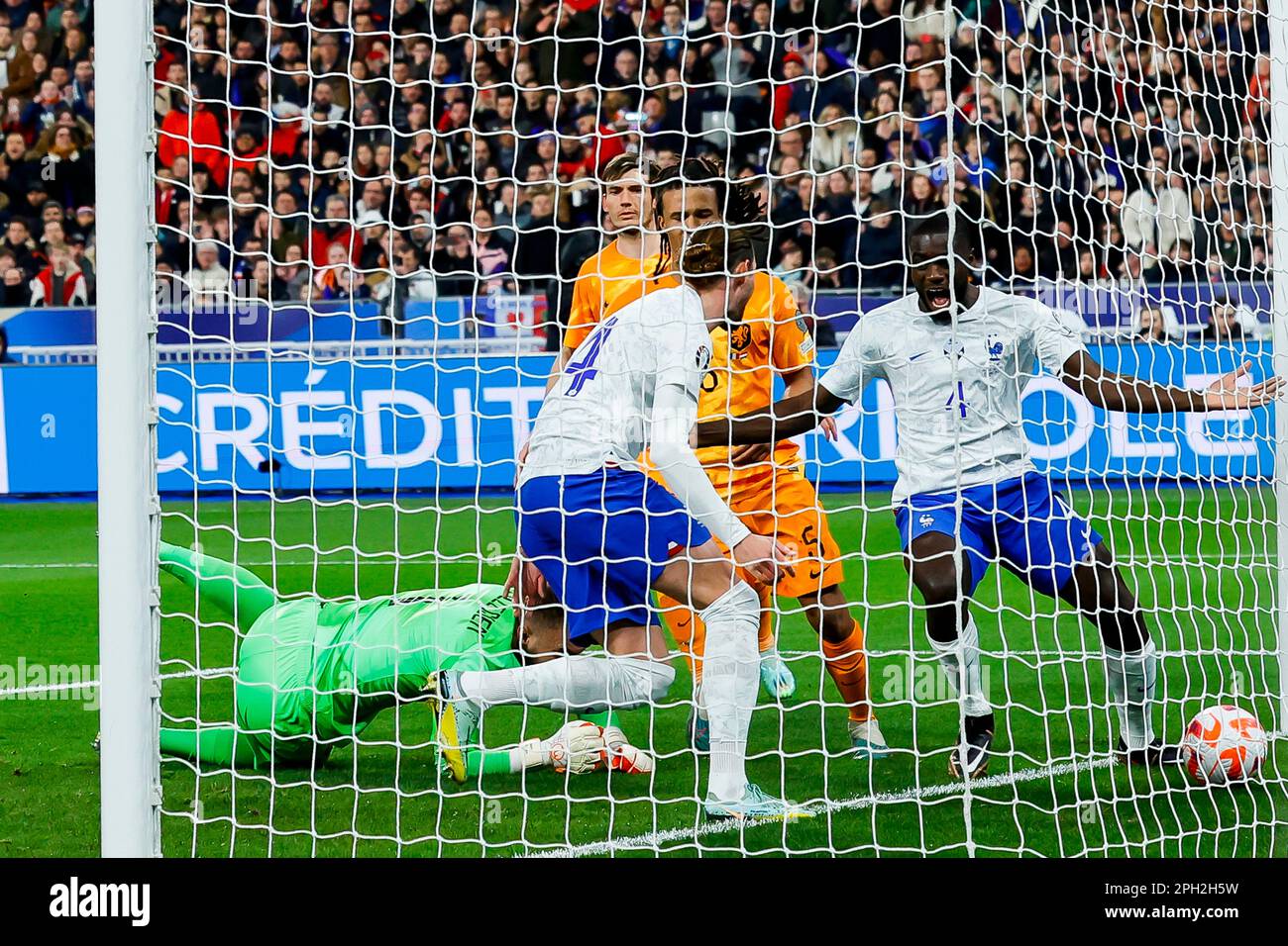 24-03-2023: Sport: Frankrijk vs Nederland PARIGI, PAESI BASSI - MARZO 24: Durante la partita European Qualifier Group B Euro 2024 Francia e Netherlan Foto Stock