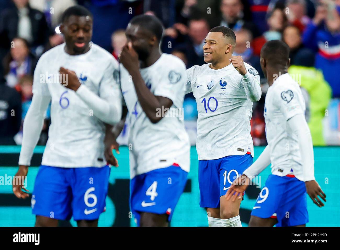 24-03-2023: Sport: Frankrijk vs Nederland PARIGI, PAESI BASSI - Marzo 24: Kylian Mbappe (Francia) durante la partita European Qualifier Group B Euro 2024 Foto Stock