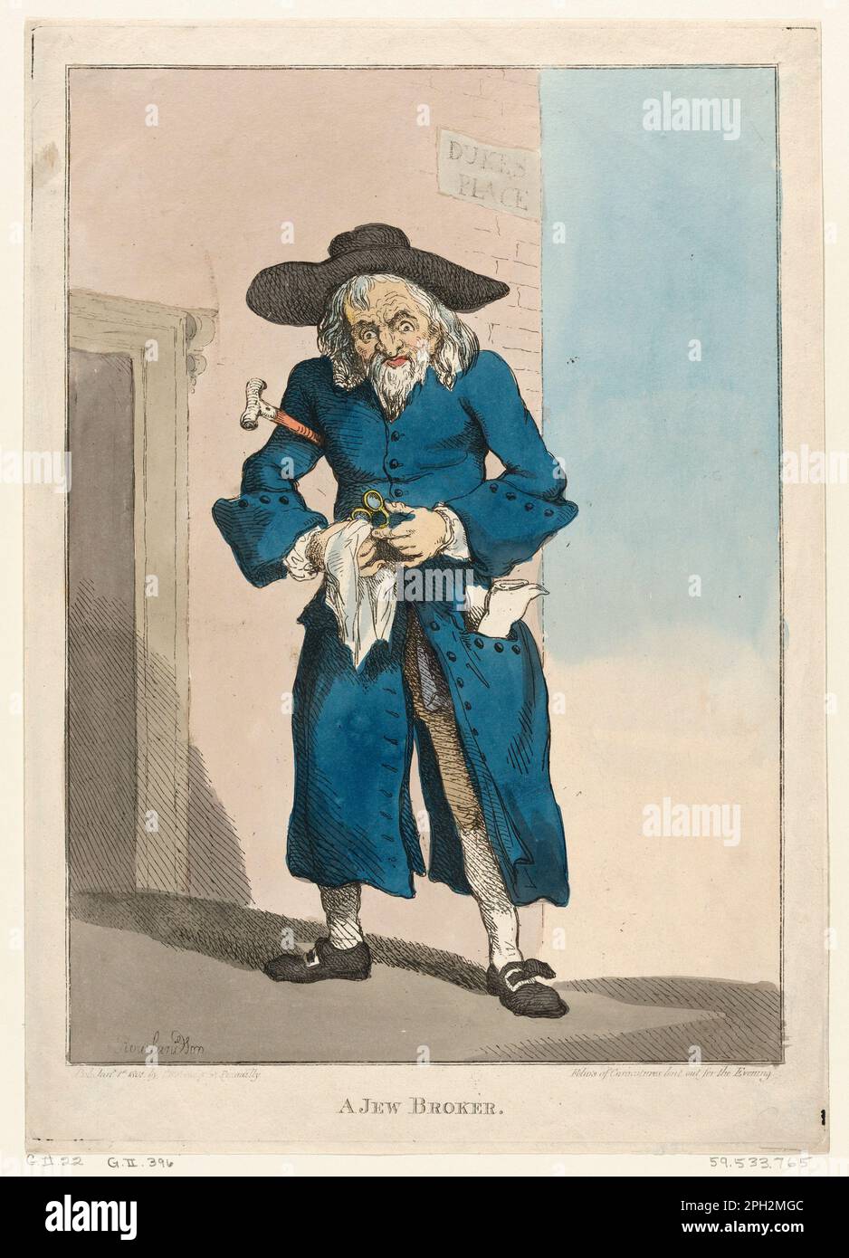 Un mediatore ebreo. Thomas Rowlandson. Gennaio 1, 1801. Foto Stock