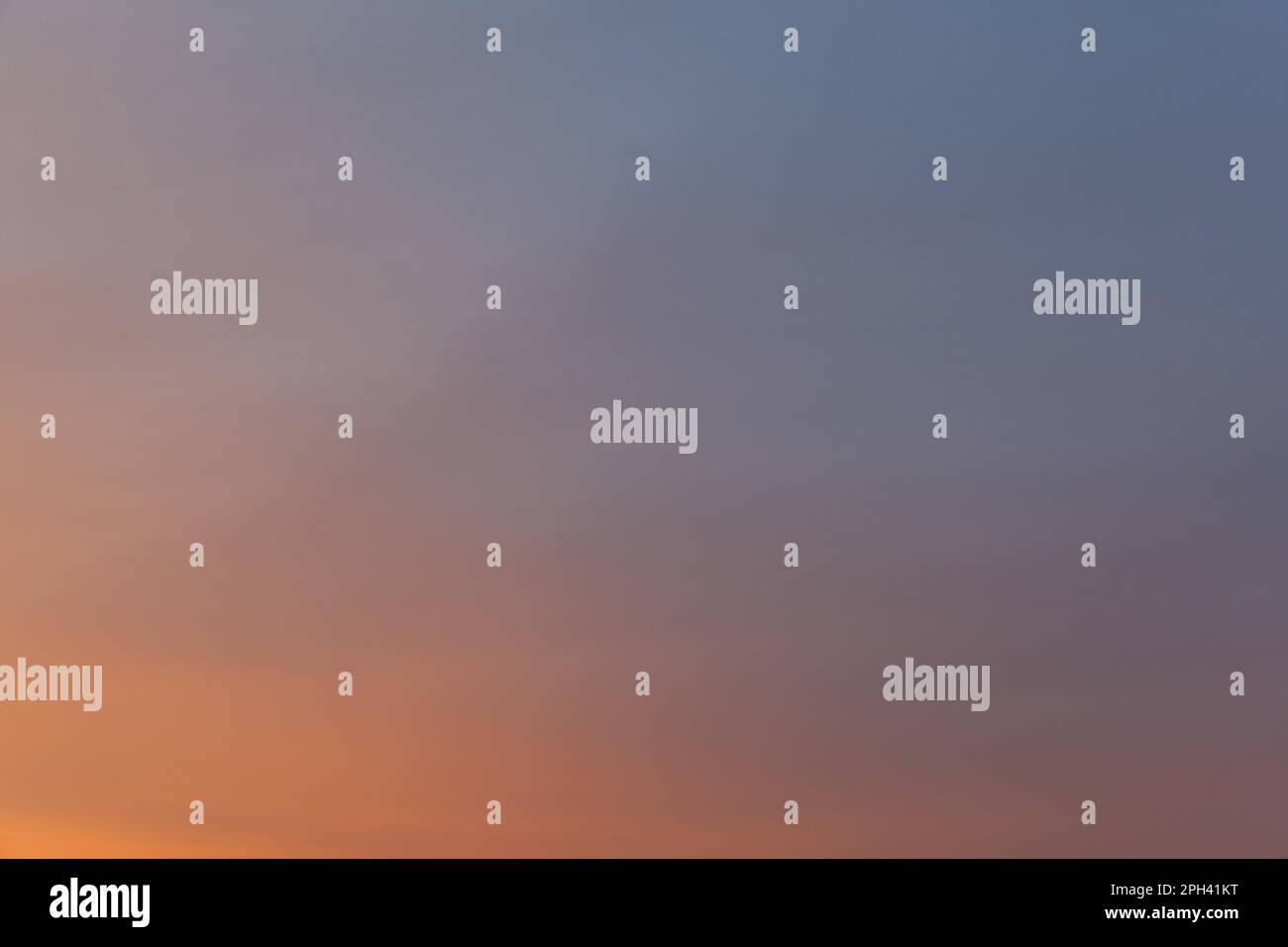 Gradiente Sky arancione blu trama cielo Foto Stock