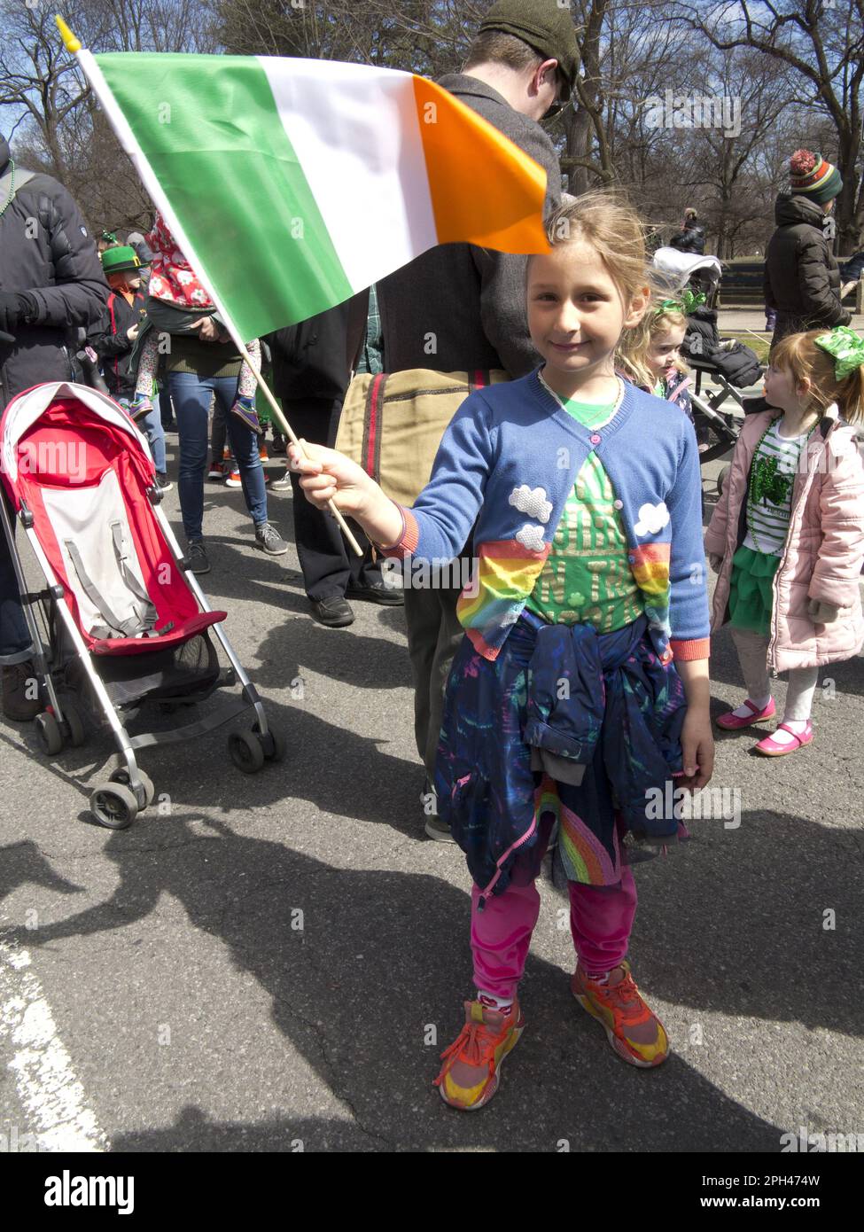 Parata di San Patrizio a Park Slope, Brooklyn, New York Foto Stock