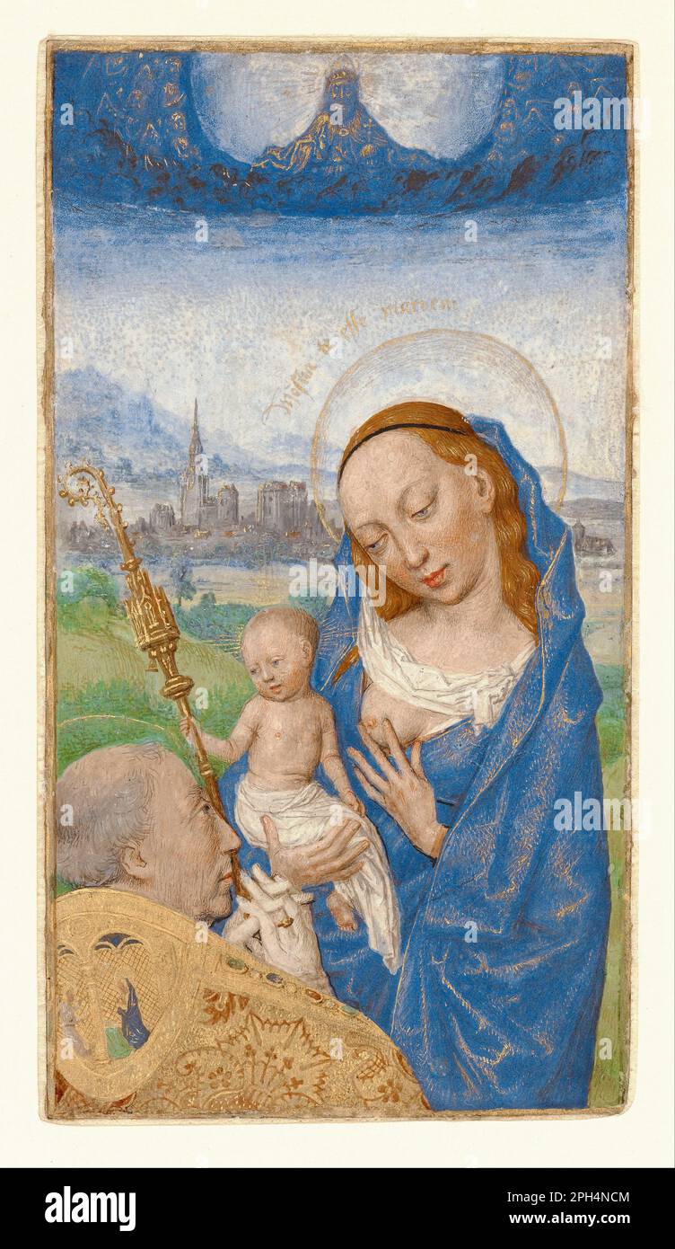 Visione della Vergine e del Bambino di San Bernardo circa 1475 - 1480 di Simon Marmion Foto Stock