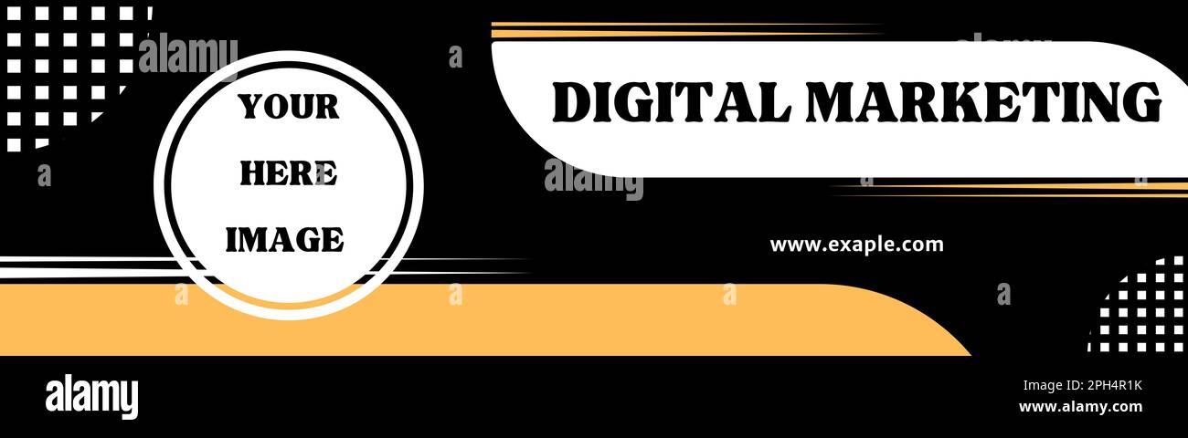 Copertina linkedin per il marketing digitale Foto Stock