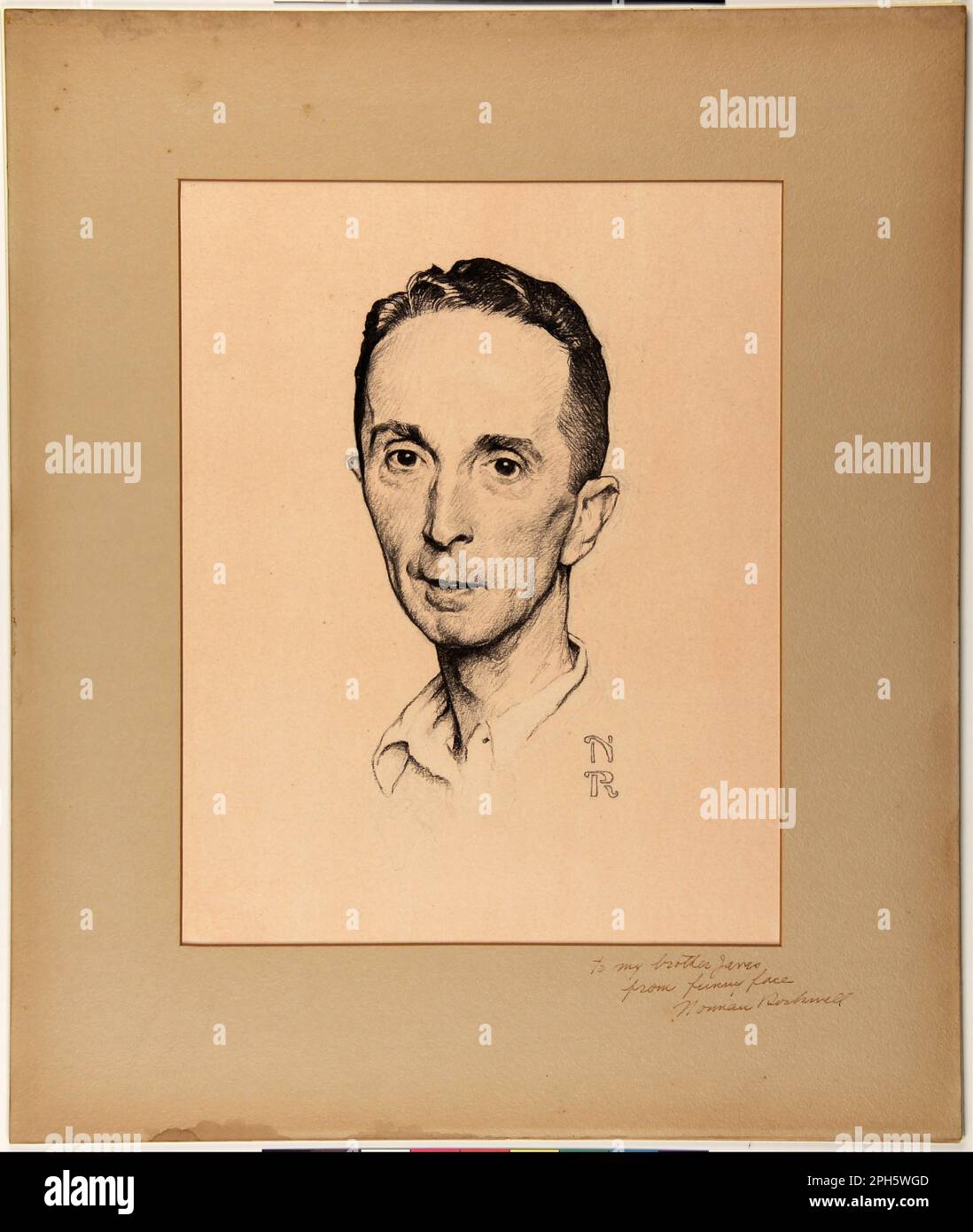 Autoritratto intorno al 1920 di Norman Rockwell Foto Stock