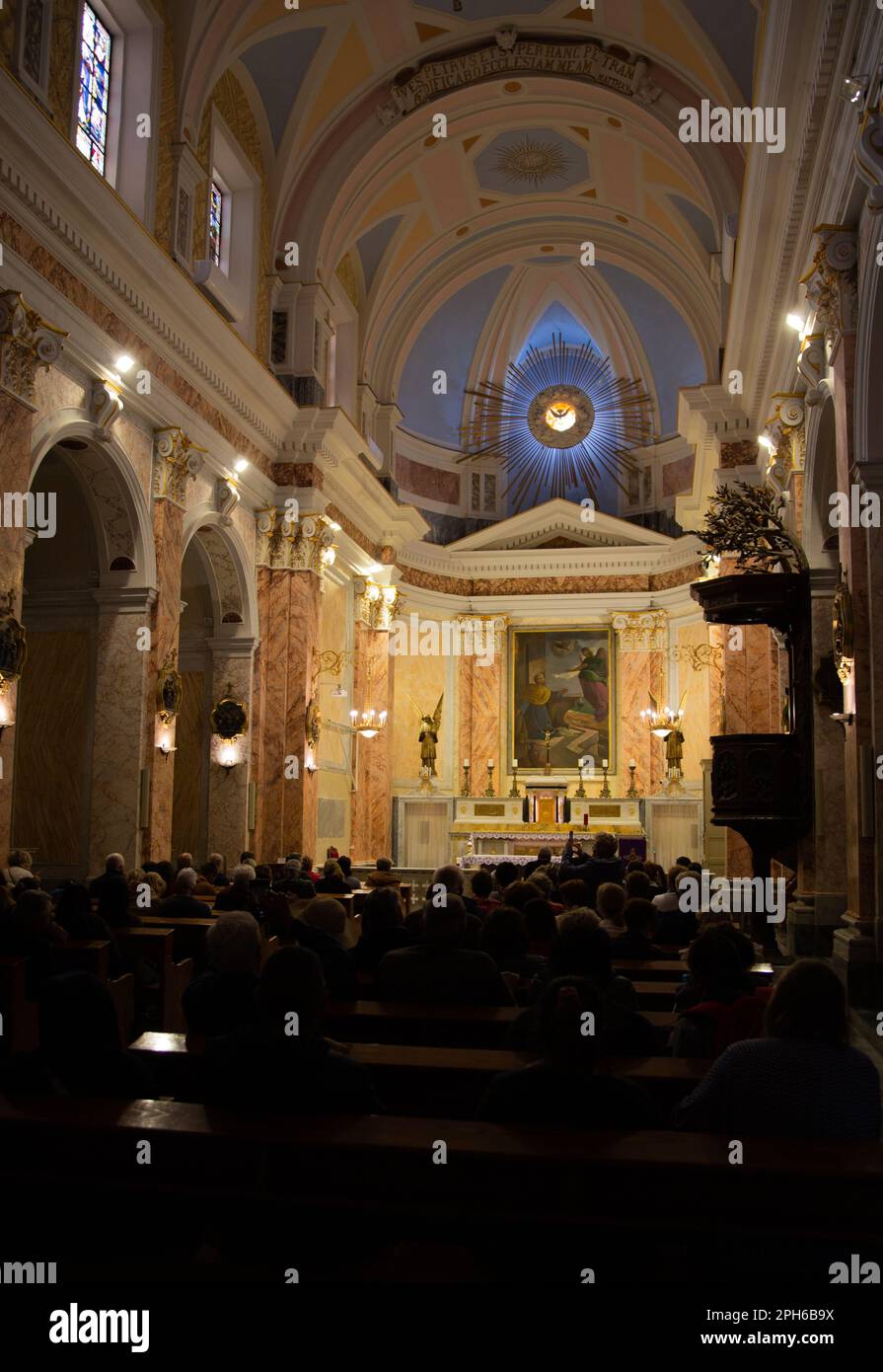 Chiesa di San Pietro nella cittadella medievale di Old Jaffa di Tel Aviv. Foto Stock