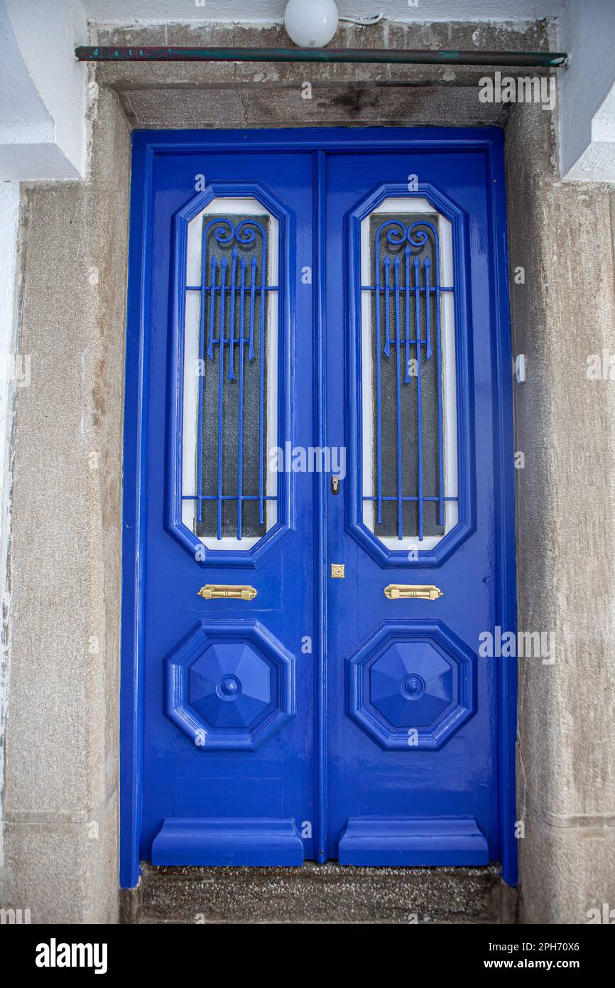 Porta esterna, isola di Skiathos, Grecia Foto Stock