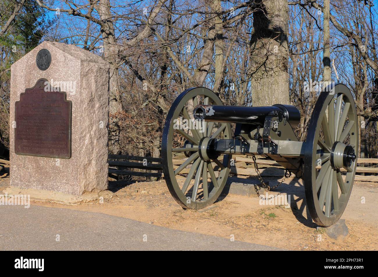 Gettysburg National Military Park a Gettysburg, USA Foto Stock