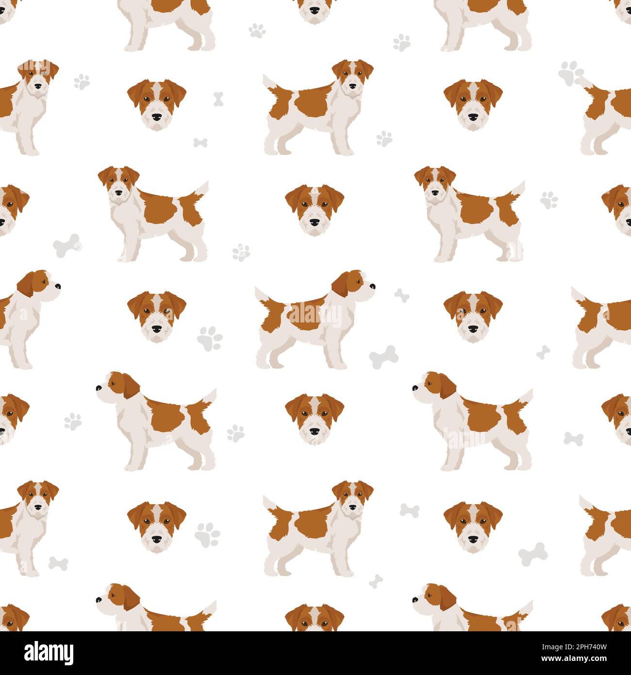 Motivo senza cuciture Jack Russel Terrier. Illustrazione vettoriale Illustrazione Vettoriale