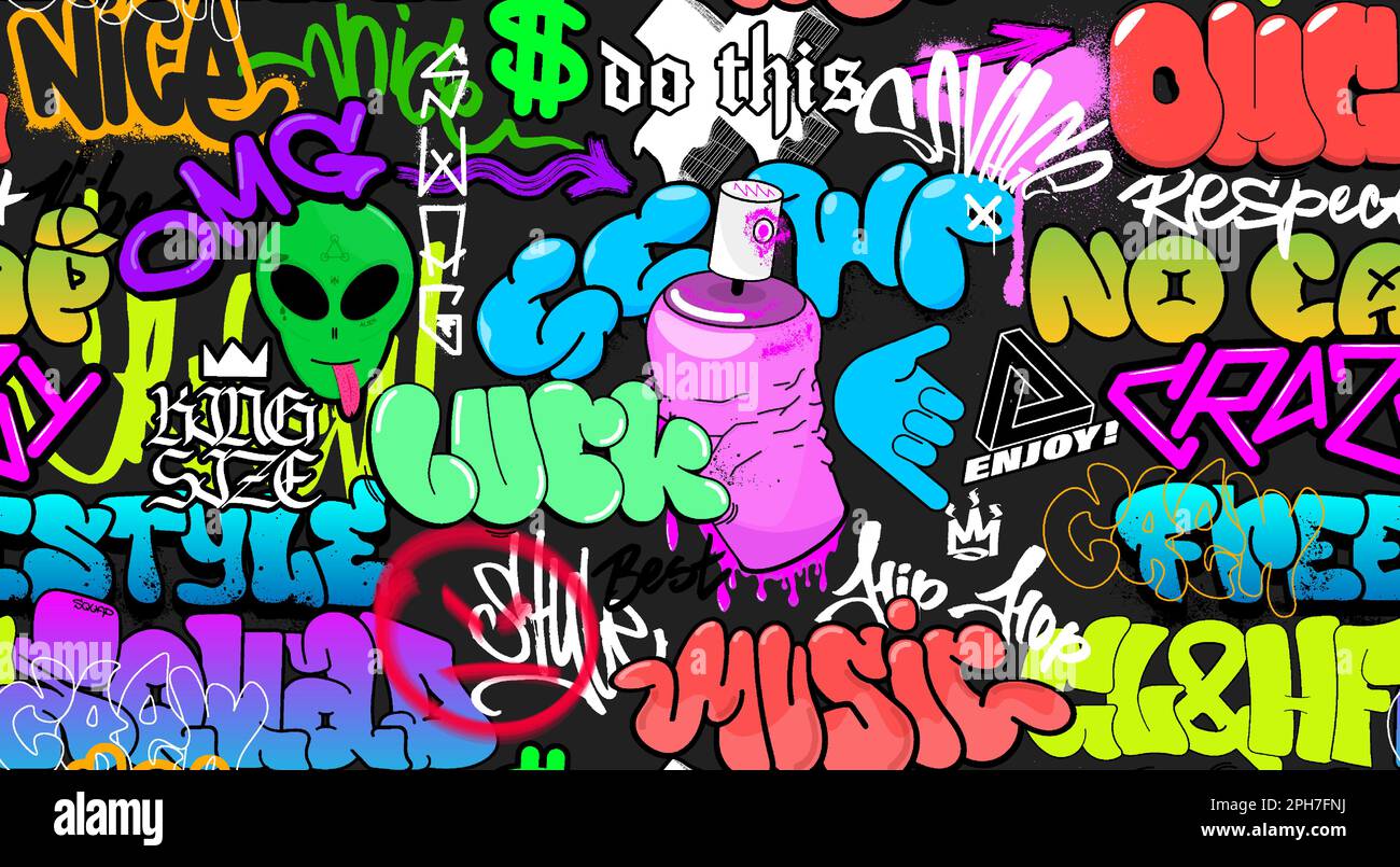Loussiesd Tessuto Stampa 3D Hip Hop Graffiti - 92x150 Cm - Impermeabile E Antimacchia In Poliestere - Per Rivestimento Sedie, Tende, Cuscini Da Esterno E Fai Da Te - Colori Arancione E Blu - 3
