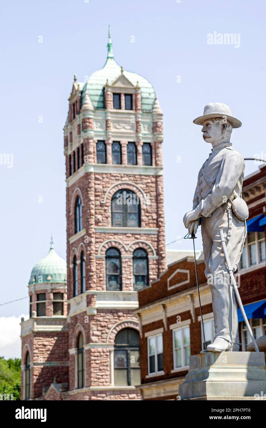 Portsmouth Virginia, storia coloniale, chiesa Battista di Court Street, religione, credo, fede, culto, Casa di Dio, cristiano, memoriale per i Confederati morti, vis Foto Stock