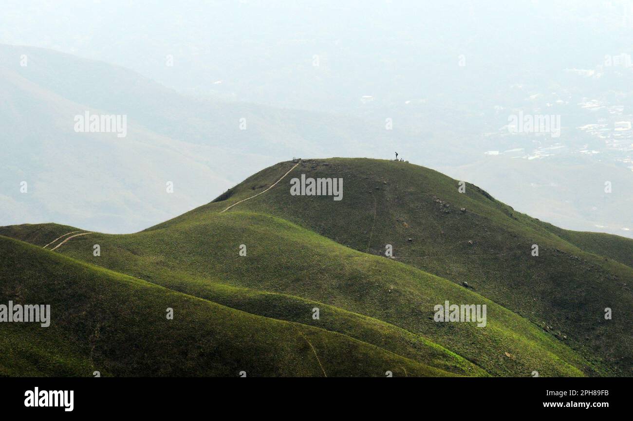 Escursioni nel Lam Tsuen Country Park nei nuovi territori di Hong Kong. Foto Stock