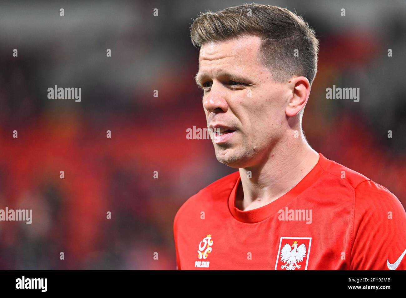 PRAGA, REPUBBLICA CECA - 24 MARZO 2023: Qualifiche per UEFA euro 2024. Partita Repubblica Ceca - Polonia 3:1. Portiere polacco Wojciech Szczesny. Foto Stock