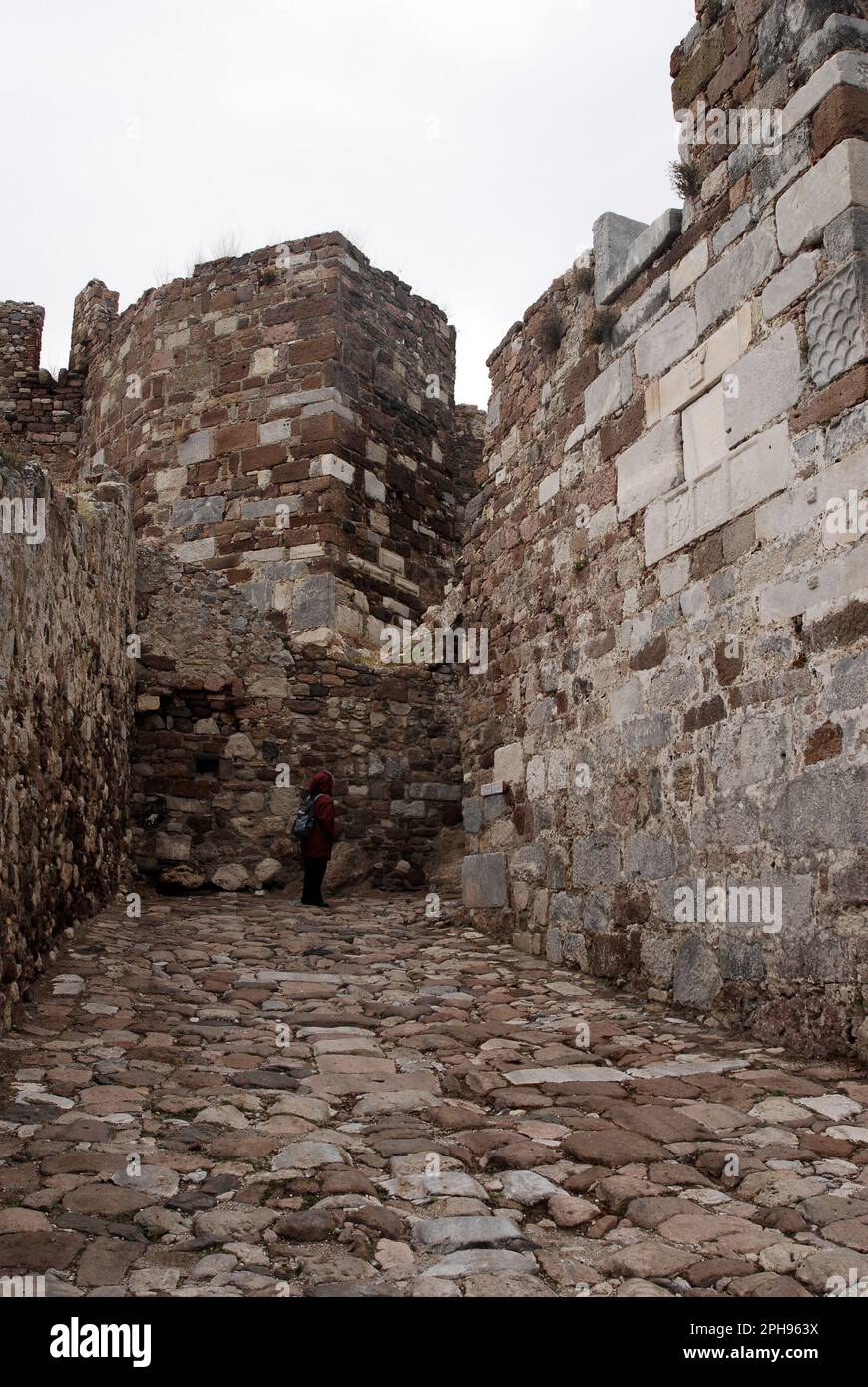 Grecia, Egeo nordorientale, Lesvos Island Lesvos City Castle of Mytilene Foto Stock