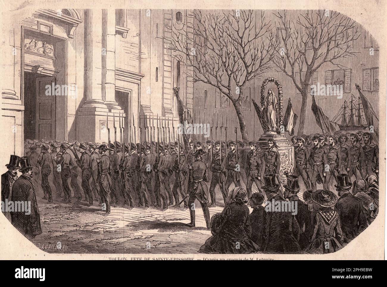 Fête de Saint Epissoire à Tolone sous le Second Empire 1858 Foto Stock