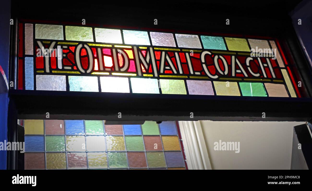 YE Old mail Coach pub, High St, Conwy, Galles del Nord, Regno Unito, LL32 8DE Foto Stock