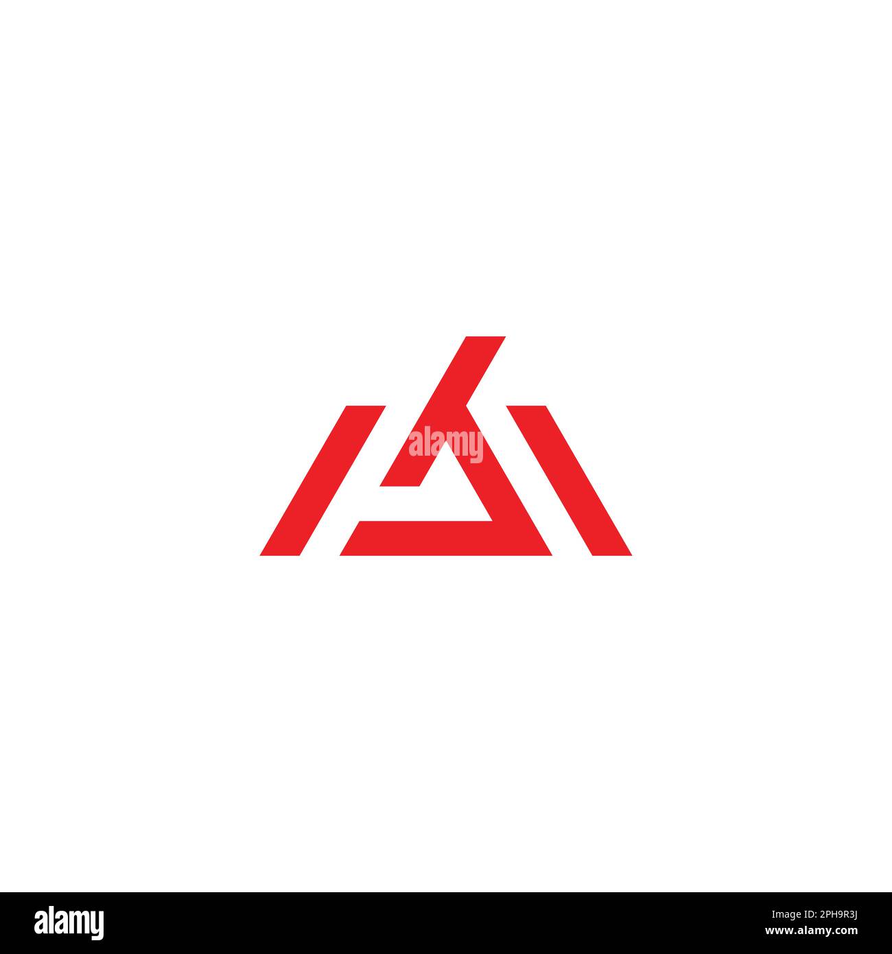 lettera mb strisce triangolo logo vettore Illustrazione Vettoriale