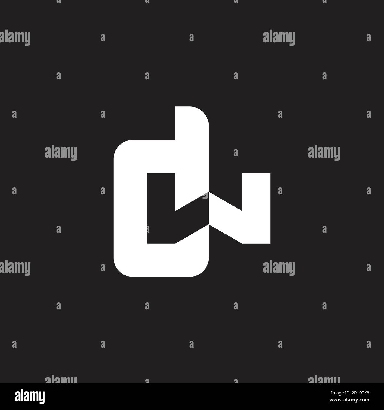 lettera dw semplice vettore di logo geometrico Illustrazione Vettoriale