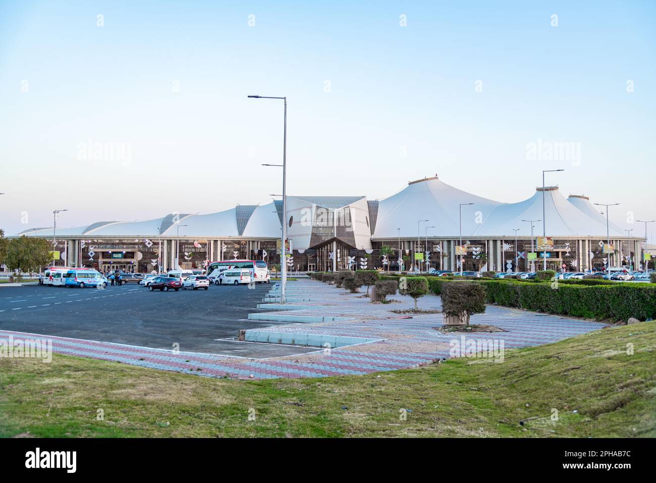 Una vista dell'Aeroporto Internazionale di Sharm El-Sheikh in Egitto Foto Stock