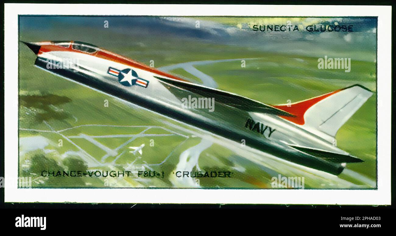 Chance-Vought Crusader - Trader britannico d'epoca Foto Stock