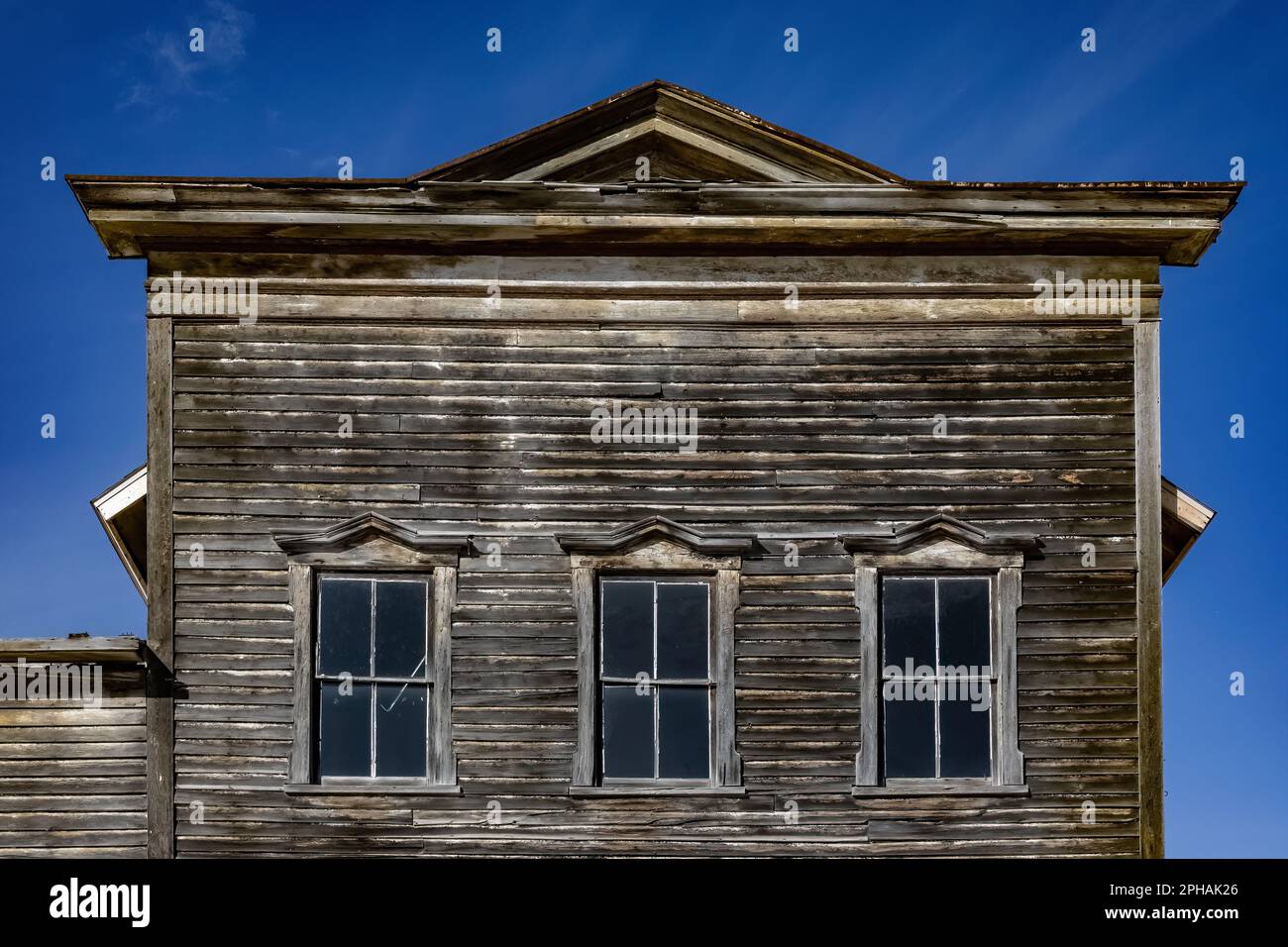 Vecchio edificio della città fantasma nel villaggio di Michigamme nella penisola superiore, Michigan, USA [non è disponibile alcun rilascio di proprietà; solo licenza editoriale] Foto Stock