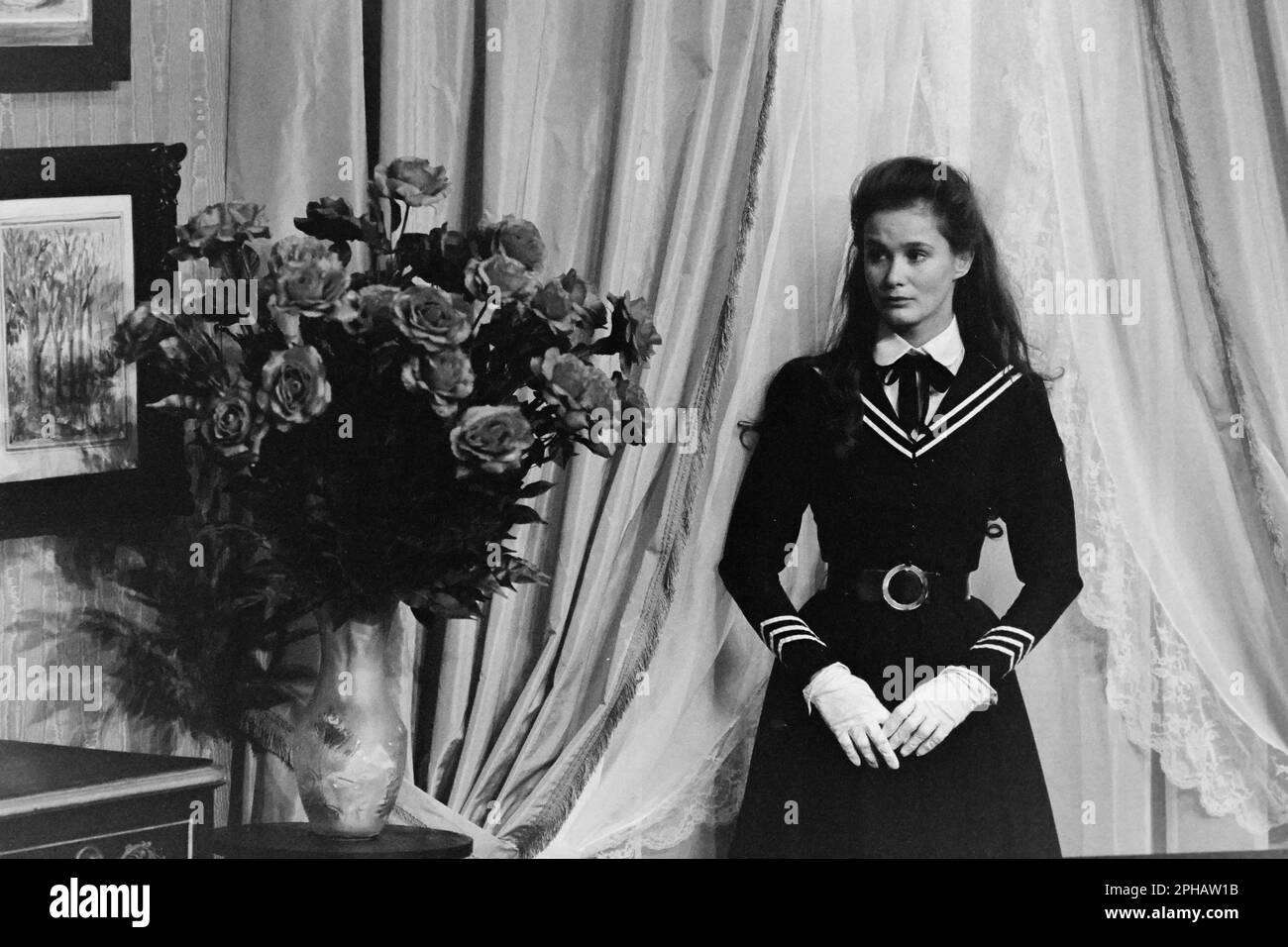 Archivi 80ies: Attrice francese Marie-Sophie Pochat, in 'Gigi', Teatro Celestins, Lione, Francia, 1984 Foto Stock