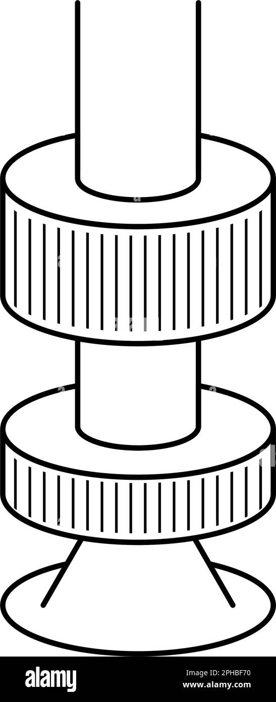 Icona del concetto di crioterapia. Terapie per il melanoma. Illustrazione icona nera del vettore criochirurgico per terapia a freddo. Local skin cancer trattamento idea linea sottile contorno illustrazione. Illustrazione Vettoriale