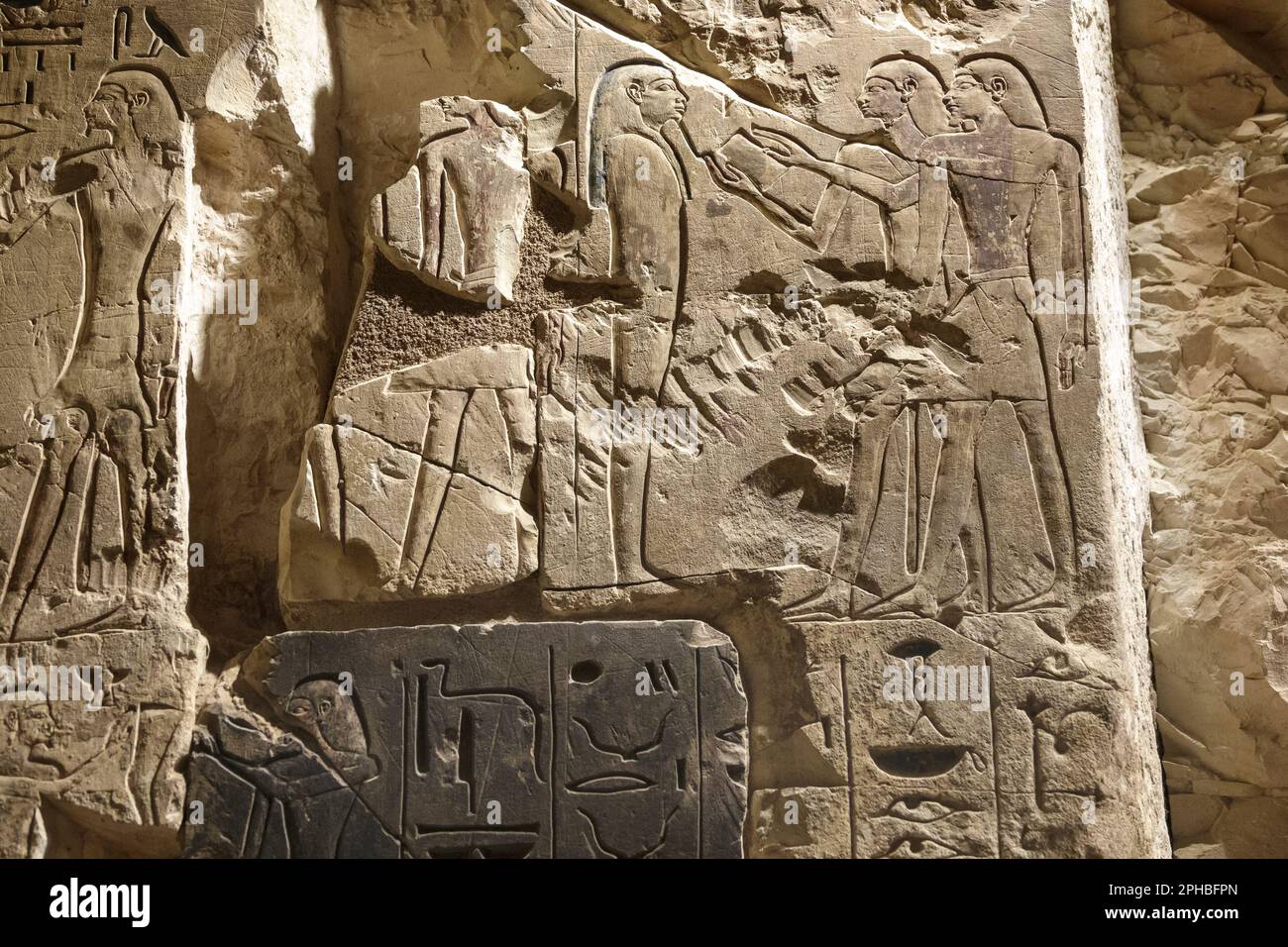 Tomba di Djehuty conosciuto come TT11, Dra Abu el-Naga, Luxor Egitto Foto Stock