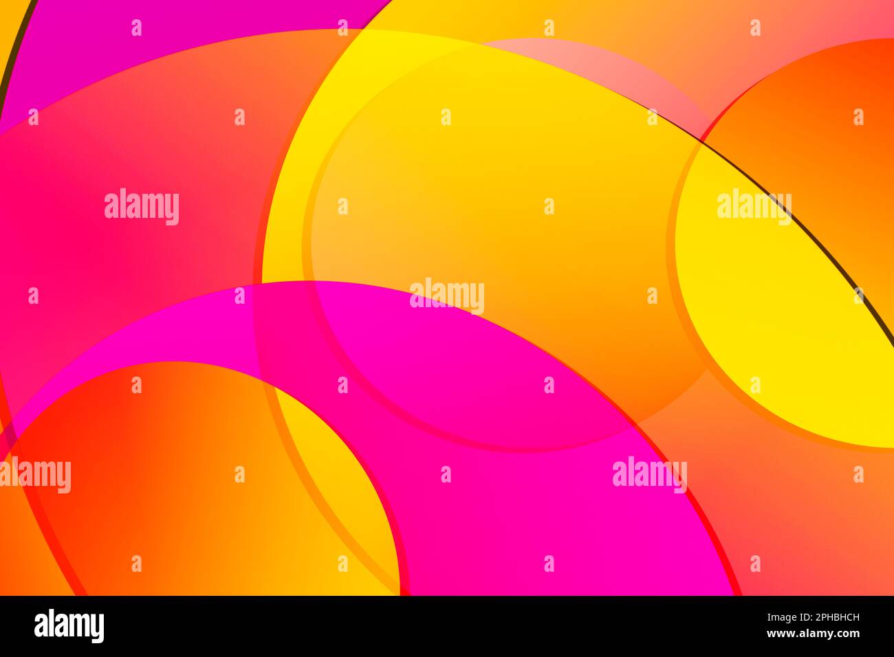 Illustrazione creativa di sfondo magenta, giallo e arancione, fluido, liquido, ondulato, forma dinamica, alla moda e moderno. Foto Stock