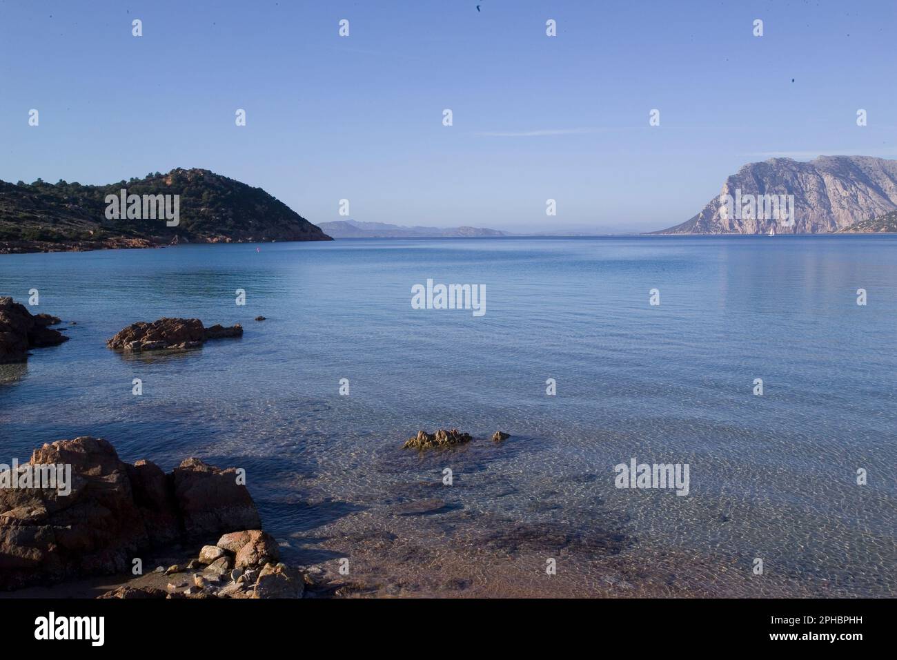 Capo coda Cavallo. S. Teodoro, Olbia-Nuoro. Sardegna. Italia. *** Caption locale *** Area Marina protetta Tavolara Capo coda Cavallo. Foto Stock