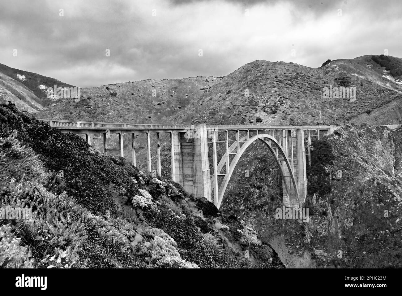 Ponte panoramico Bixby a Carmel , California, autostrada 1, USA Foto Stock