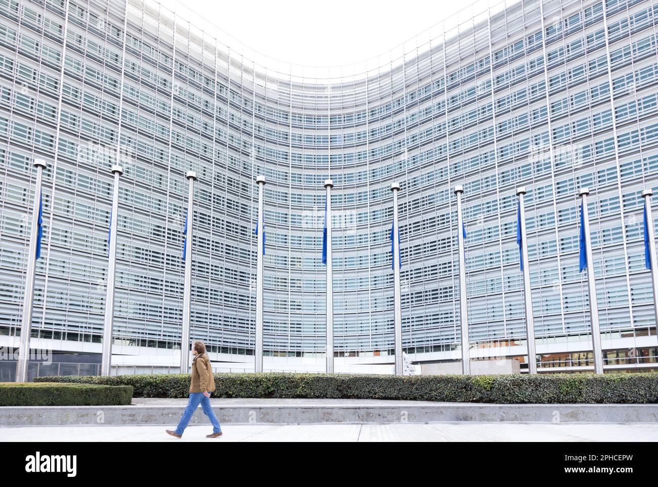 Edificio della Commissione europea a Bruxelles Foto Stock