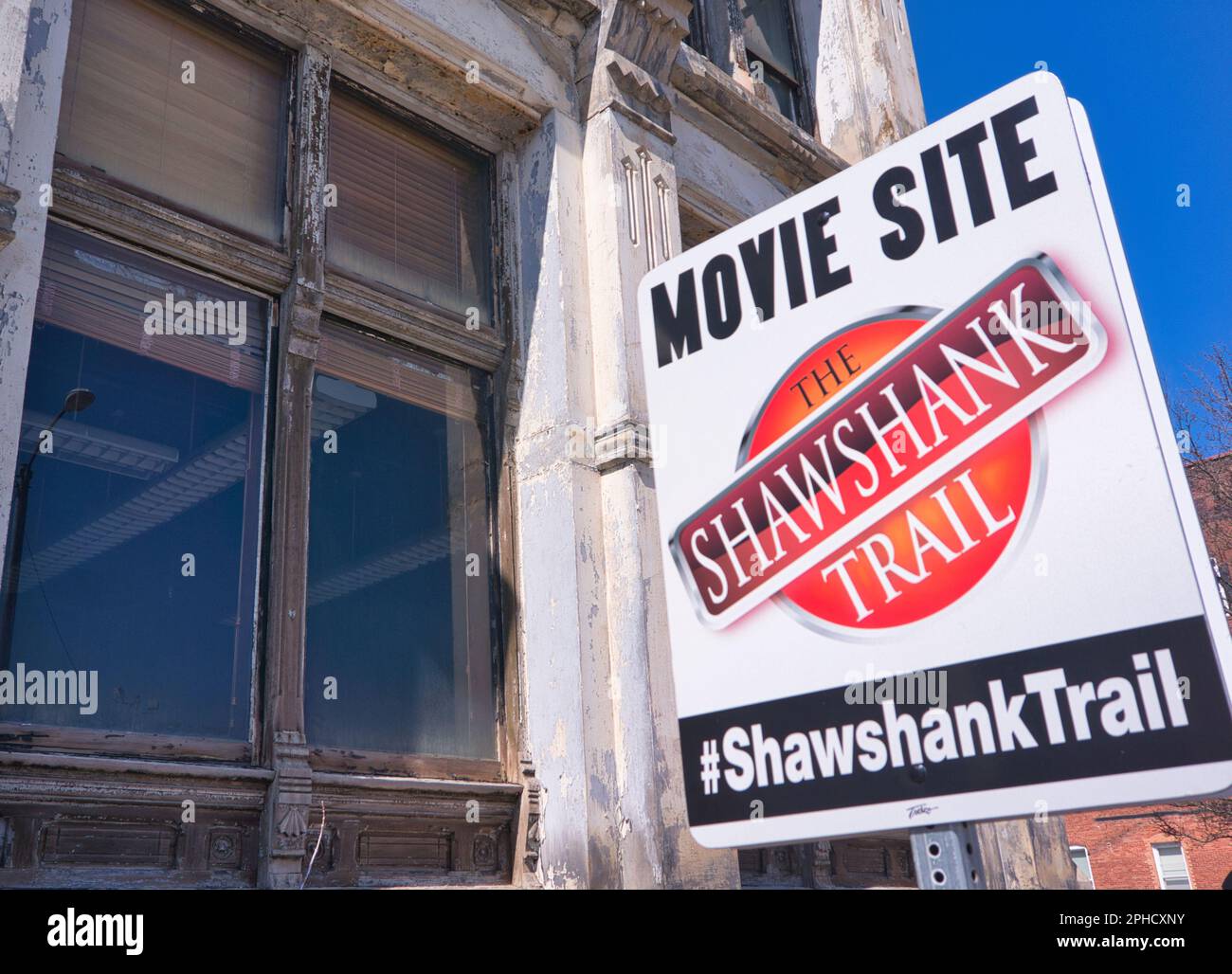 The Bissman Building Una location per il film The Shawshank Redemption a Mansfield Oh Foto Stock