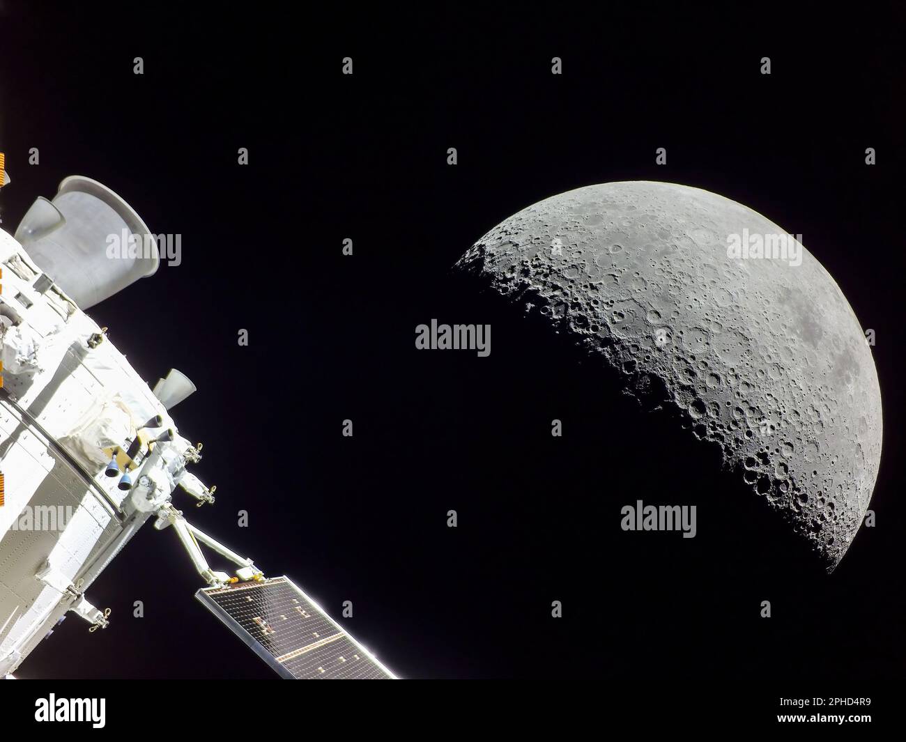 Luna vista dalla missione Artemis i, dicembre 2022 Foto Stock