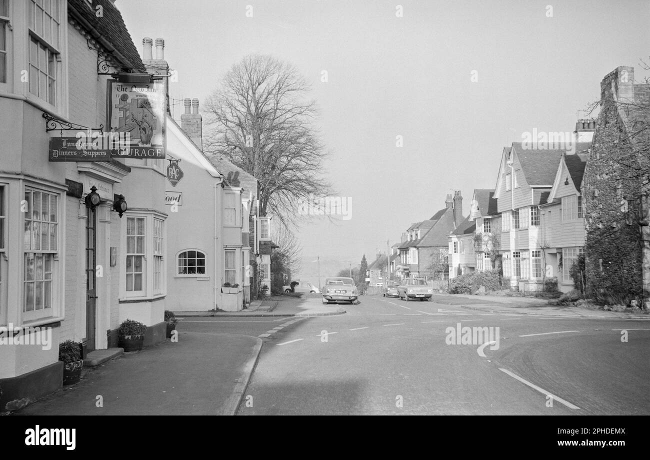 Una fotografia in bianco e nero del 1968 della città di Wincheslea nel Sussex orientale, Inghilterra. Foto Stock