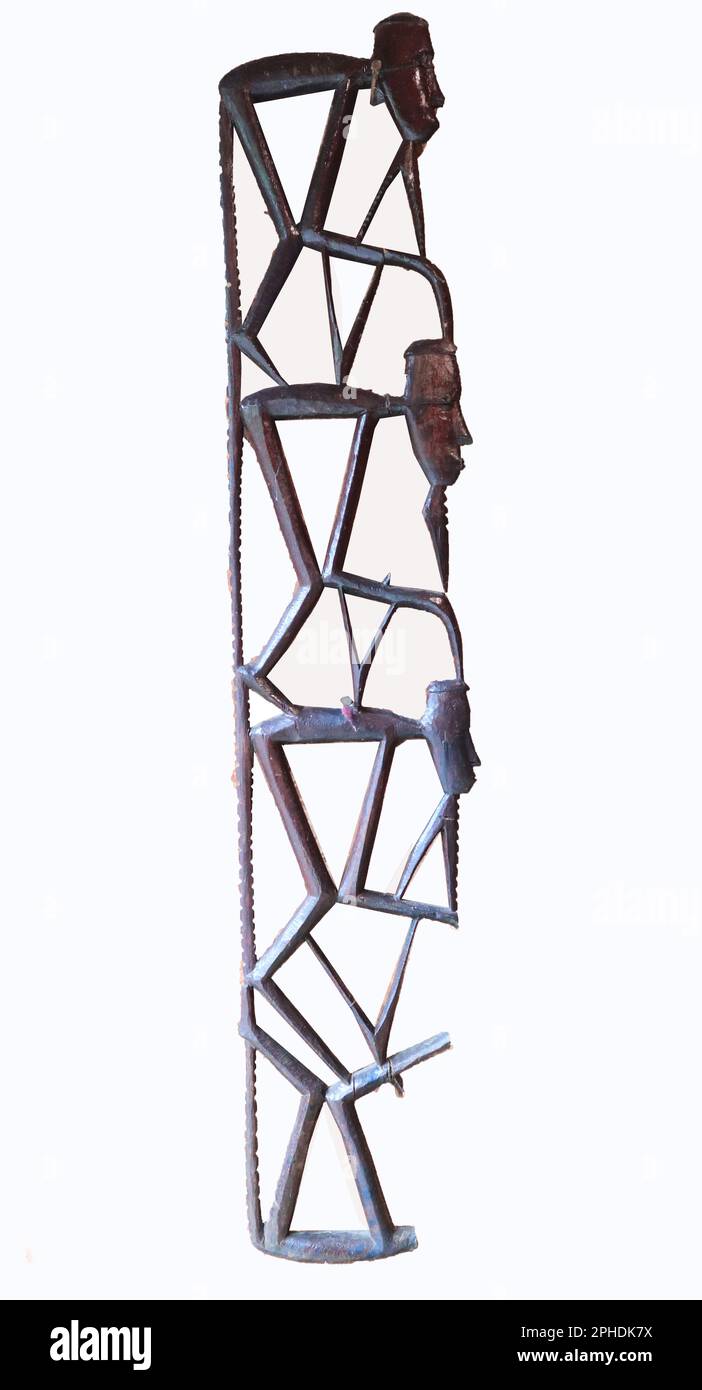 La statua di Kewenak è una statua in legno originaria di Papua. Foto Stock