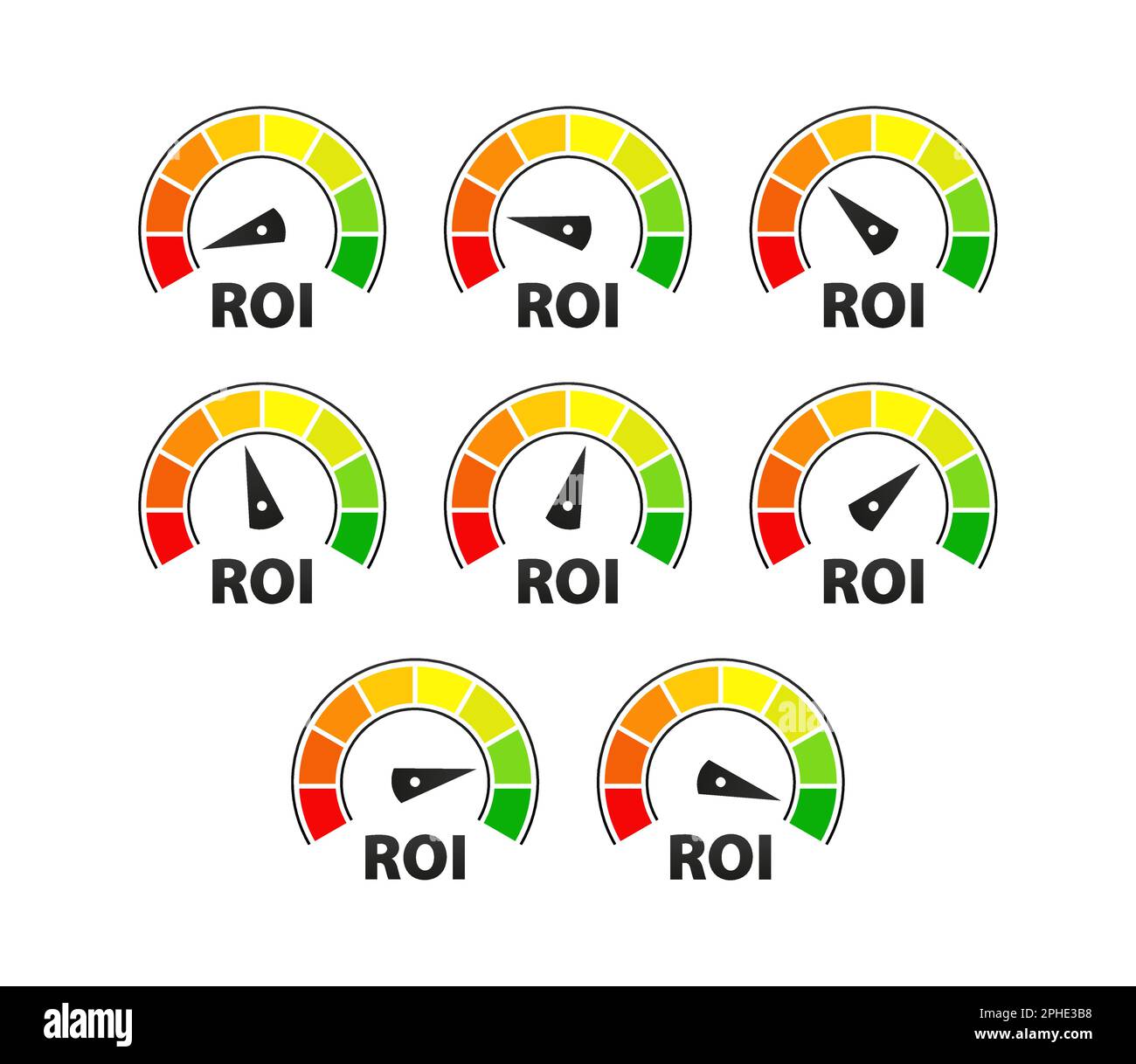 Livello ROI. Misurare e massimizzare il ritorno sugli investimenti per il successo aziendale Illustrazione Vettoriale