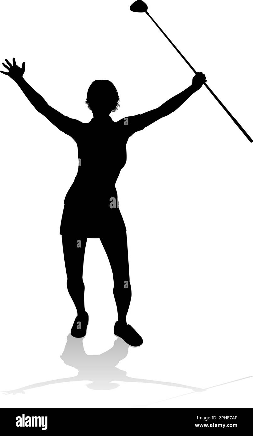 Giocatore di golf Golf Sport Silhouette di persona Illustrazione Vettoriale