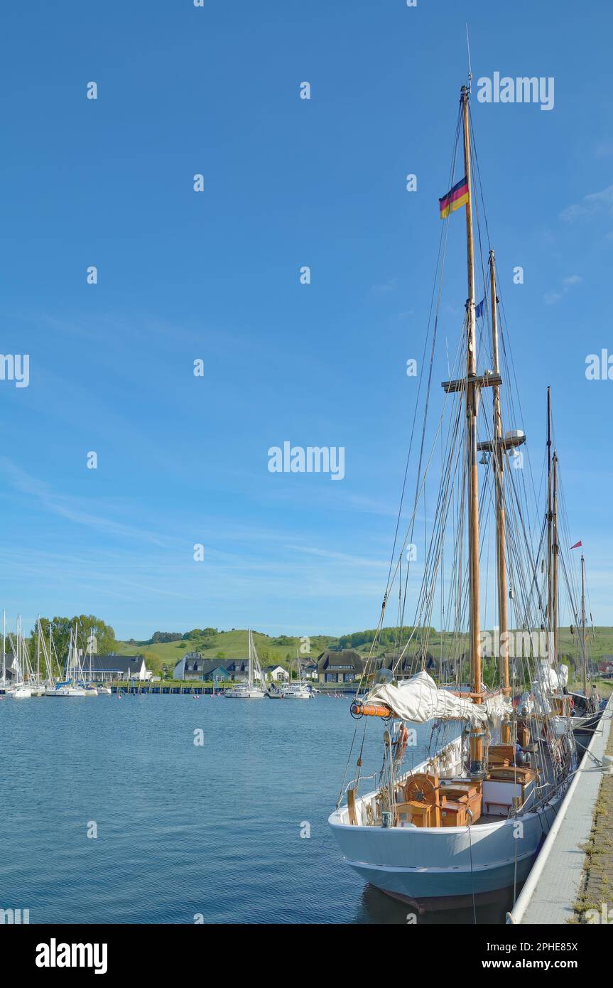 Villaggio di Gager,Ruegen,mar baltico,Meclemburgo-Pomerania anteriore,Germania Foto Stock