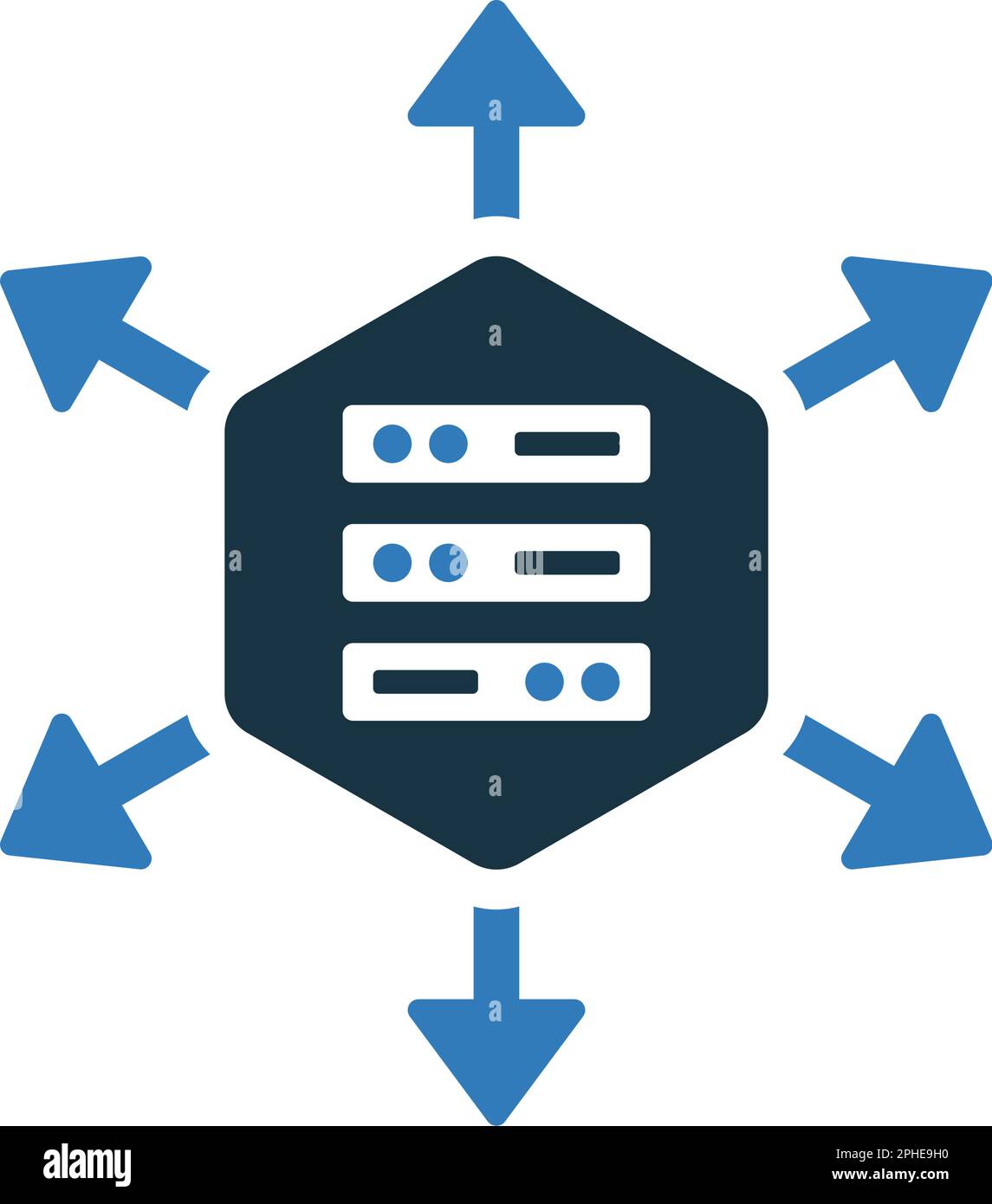 Icona Data warehouse. Semplice illustrazione vettoriale per grafica e web design o per scopi commerciali. Illustrazione Vettoriale