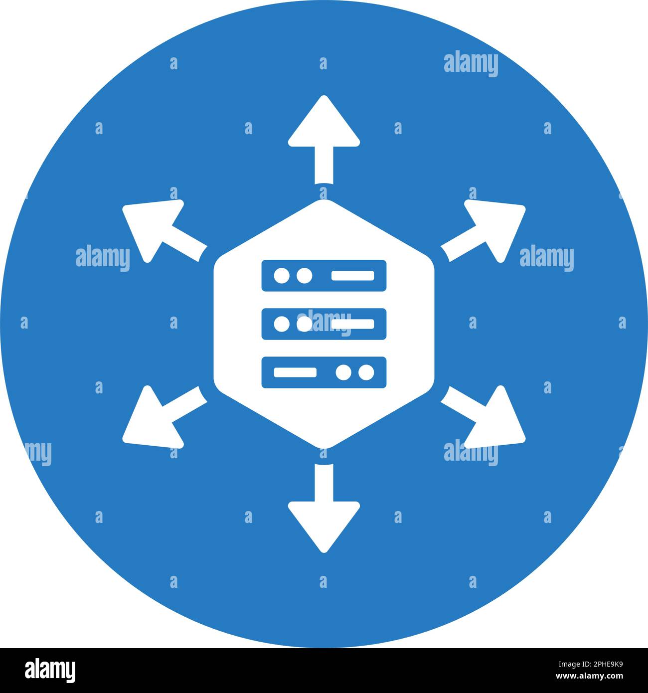 Icona Data warehouse. Semplice illustrazione vettoriale per grafica e web design o per scopi commerciali. Illustrazione Vettoriale