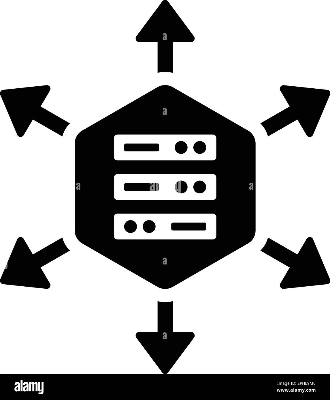 Icona Data warehouse. Semplice illustrazione vettoriale per grafica e web design o per scopi commerciali. Illustrazione Vettoriale