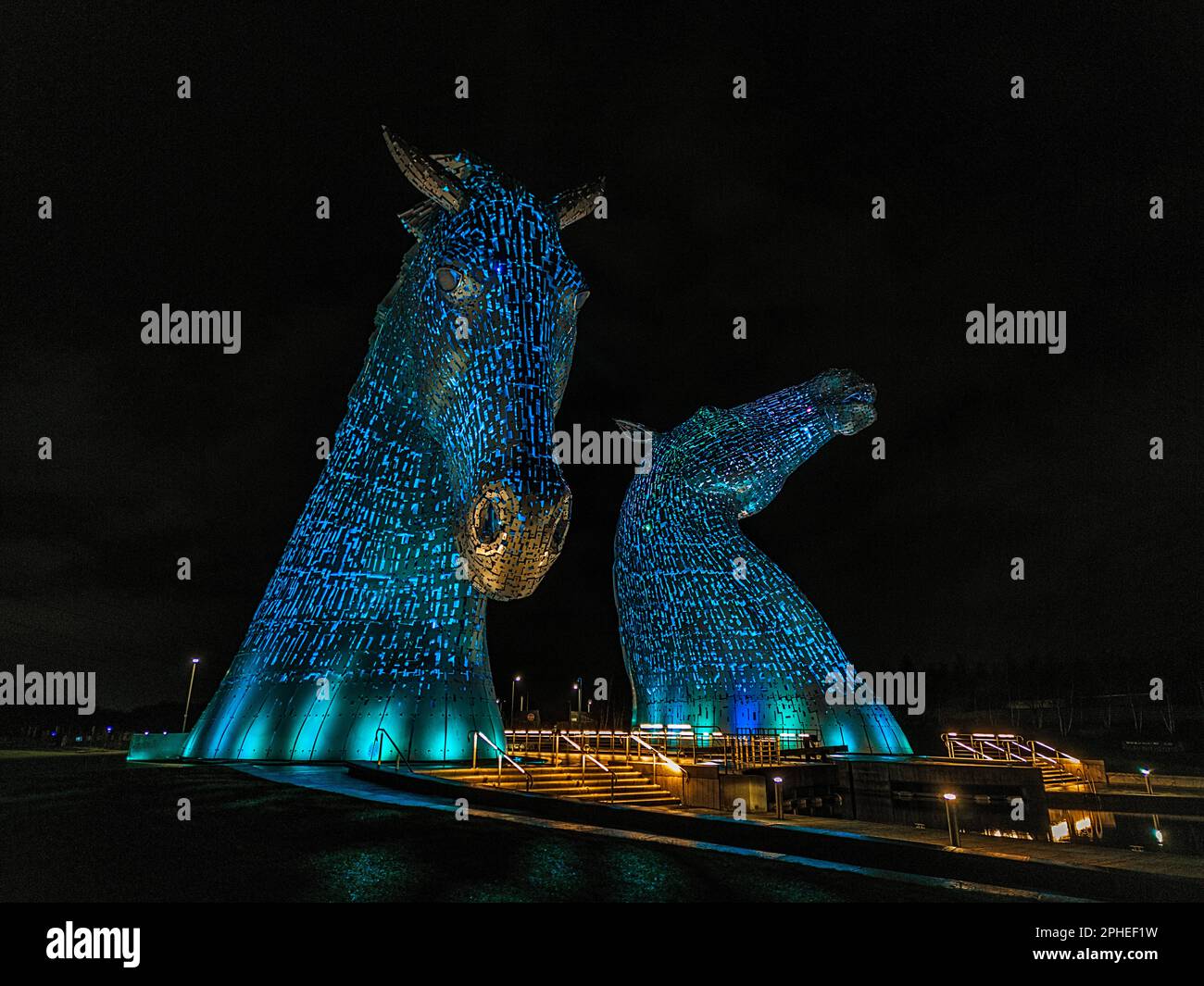 Kelpies, Falkirk Scozia Foto Stock