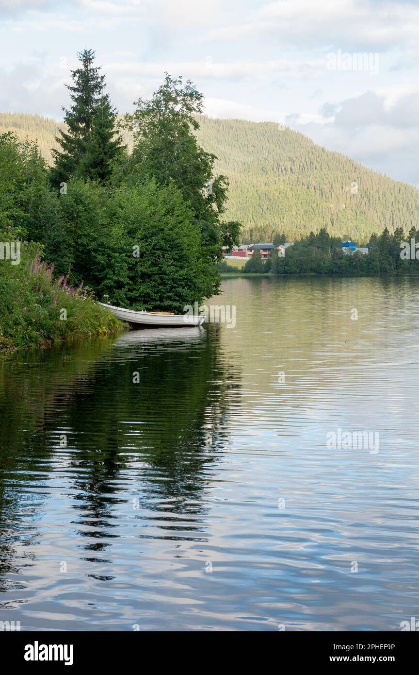 Lago Mosvatnet nel comune di Stavanger nella contea di Rogaland, Norvegia Foto Stock