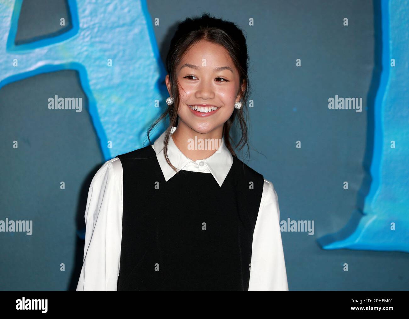 Trinity Jo-li Bliss partecipa alla fotocellula "Avatar: La via dell'acqua" a Corinthia London a Londra, Inghilterra. Foto Stock