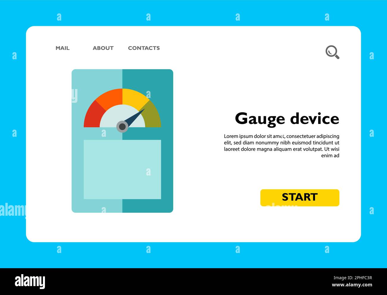Icona del dispositivo di misurazione Illustrazione Vettoriale