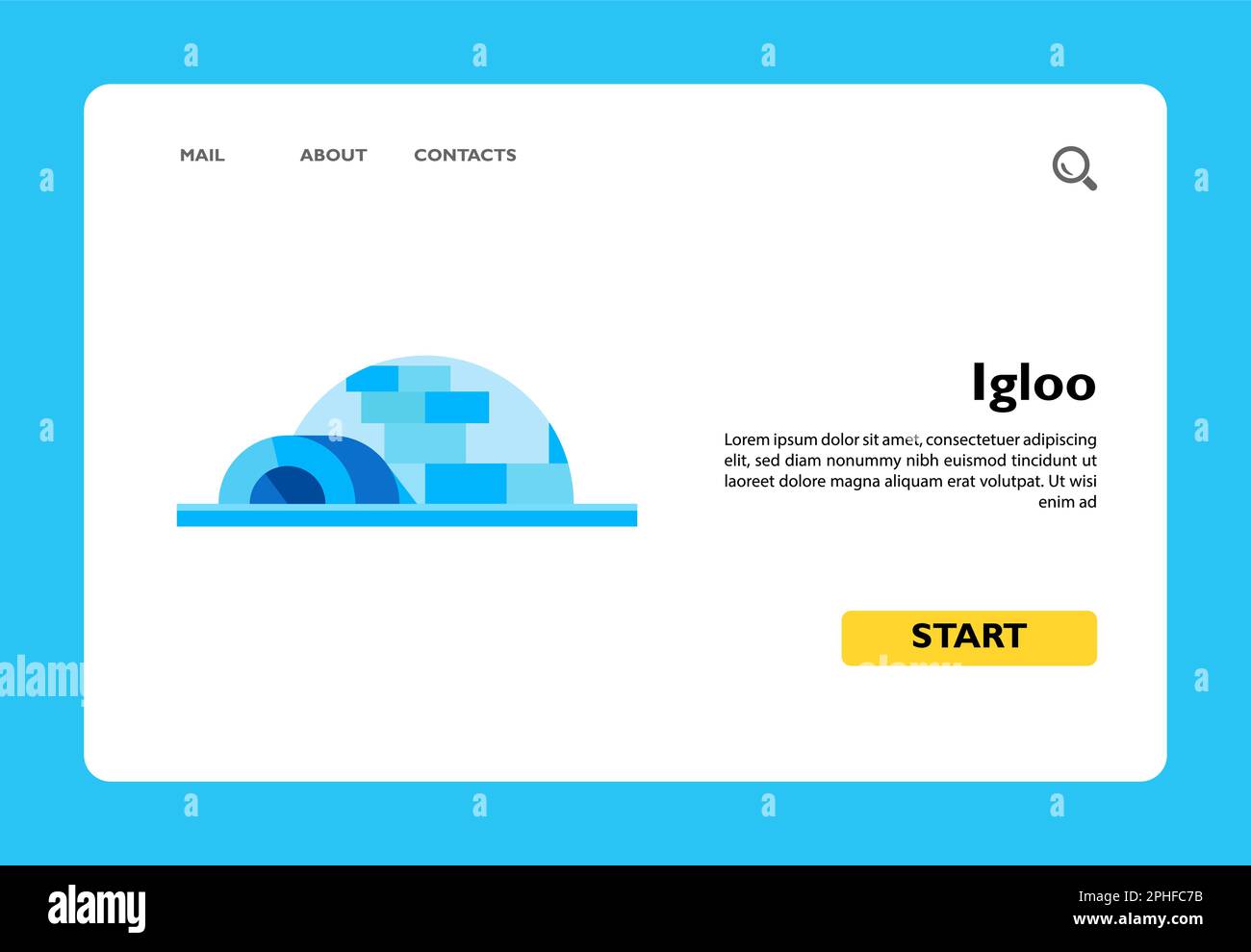 Icona piatta igloo Illustrazione Vettoriale