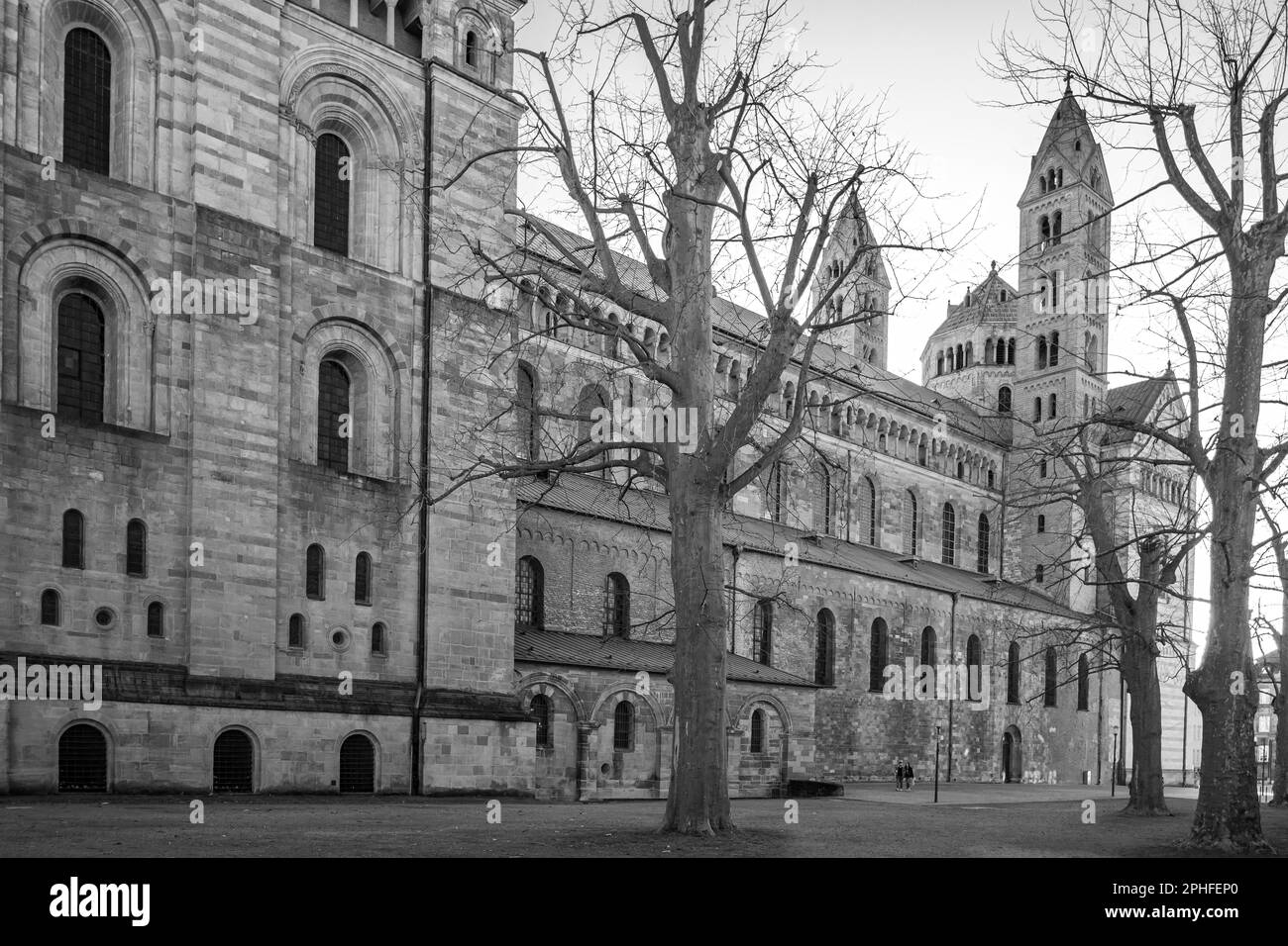 La Cattedrale Imperiale di Speyer, Renania-Palatinato, Germania, chiamata anche Cattedrale di Speyer. Foto Stock