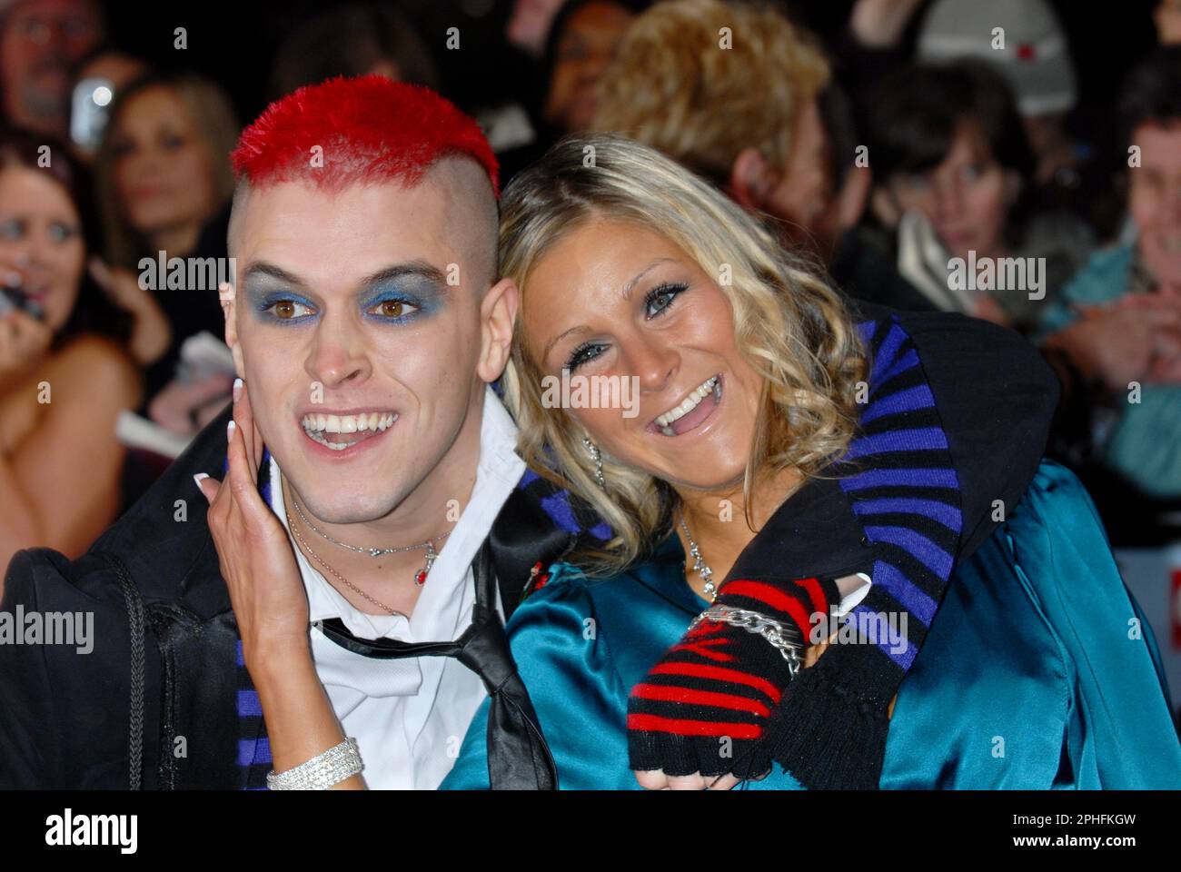 Pete Bennett, Nikki Grahame, National TV Awards, Londra, Regno Unito Foto Stock