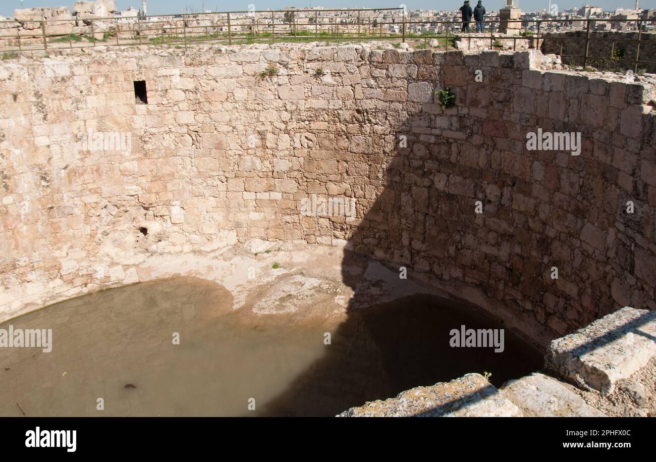 La Cisterna aperta (Birka) , 730 d.C. , la Cittadella, Amman, Giordania Foto Stock